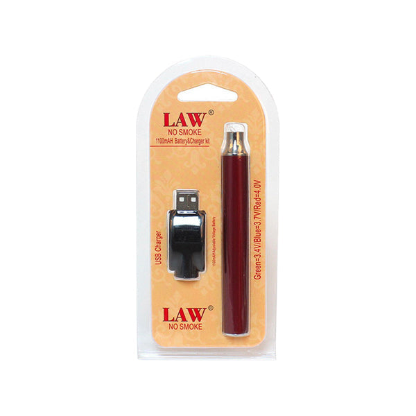 Law No Smoke 1100mAh Vape Battery & USB Charger