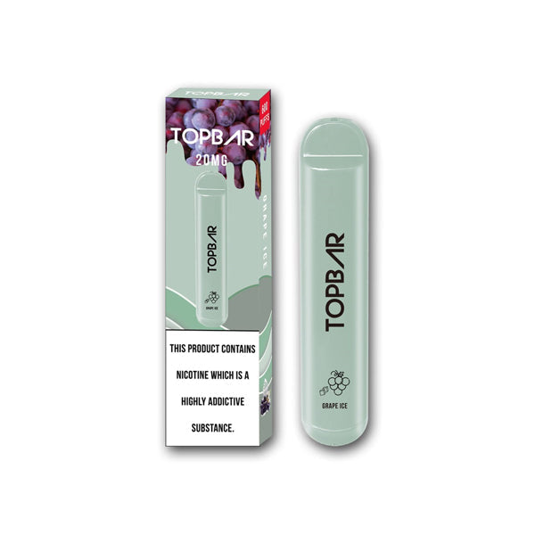 20mg Top Bar Disposable Vape Pod 600 Puffs