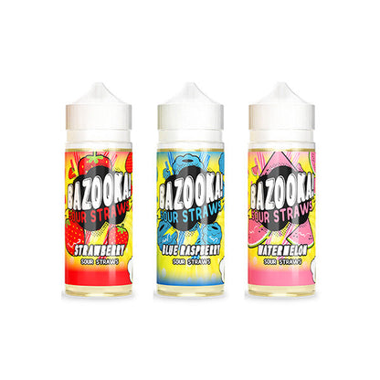 Bazooka Sour Straws 100ml Shortfill 0mg (70VG/30PG)